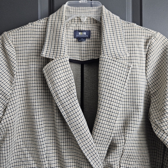 Anthropologie Maeve Womens Houndstooth Collegiate Knit Blazer Jacket Preppy Sz L - Picture 4 of 9